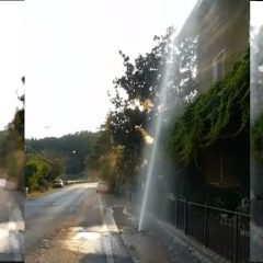 A Perugia spunta un geyser dalla strada