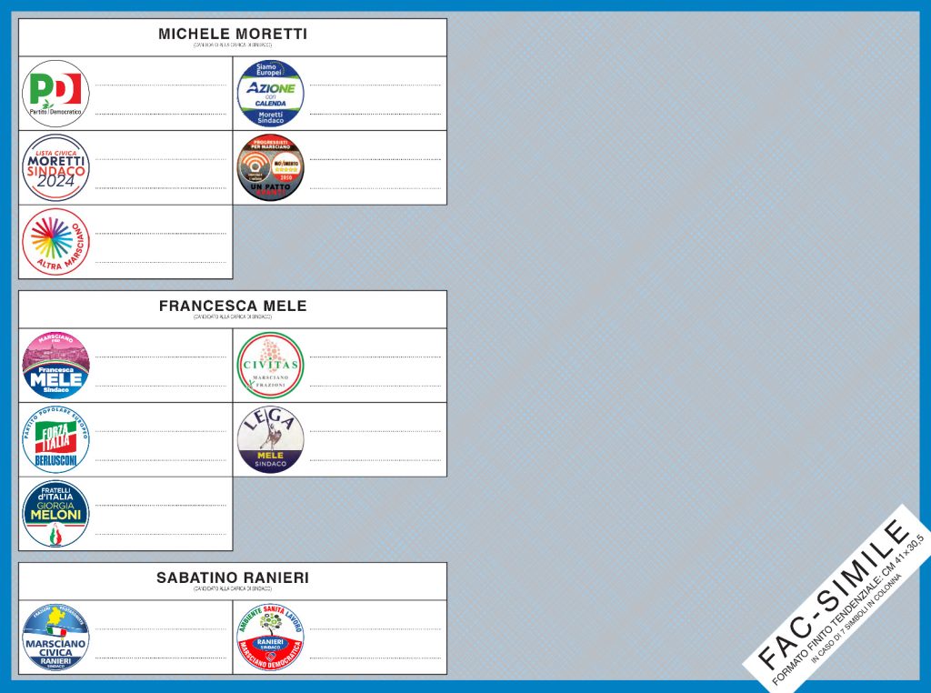 Amministrative 2024: Pubblicati I Fac-simile Delle Schede Elettorali ...
